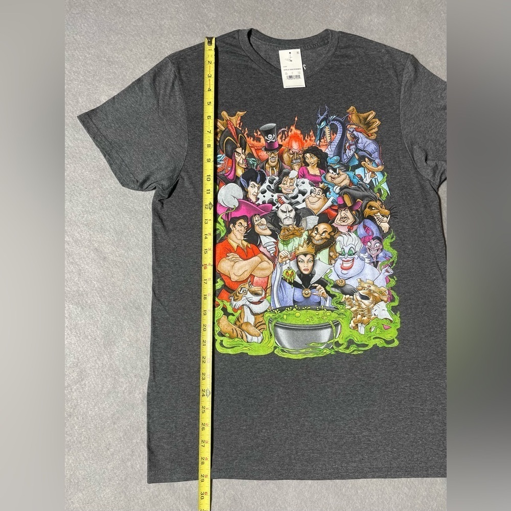 Disney Villains T-Shirt Men’s Group Collage Heather Gray Size Medium - Picture 4 of 6